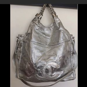 CHANEL Rodeo drive, Celebrity Owned Chanel Perforated leather Bag